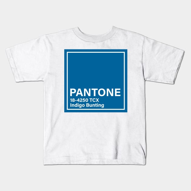 pantone 18-4250 TCX Indigo Bunting Kids T-Shirt by princessmi-com